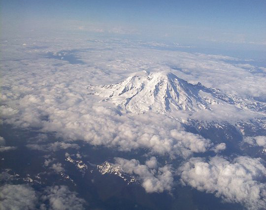 Flying over my beautiful Washington Mountains on my way to California