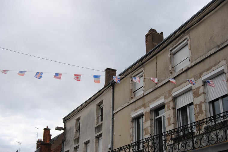 French, American and British Flags flying high this weekend.